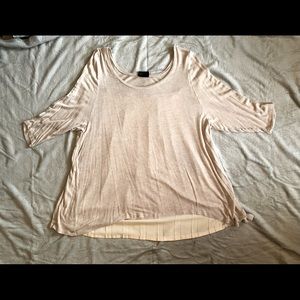 Lane Bryant taupe long sleeve with pleated back
